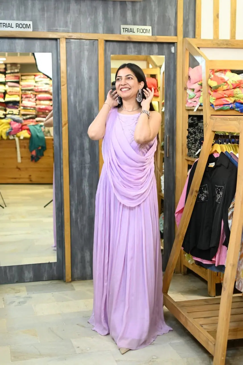 Drape gown - lavender - TBFO