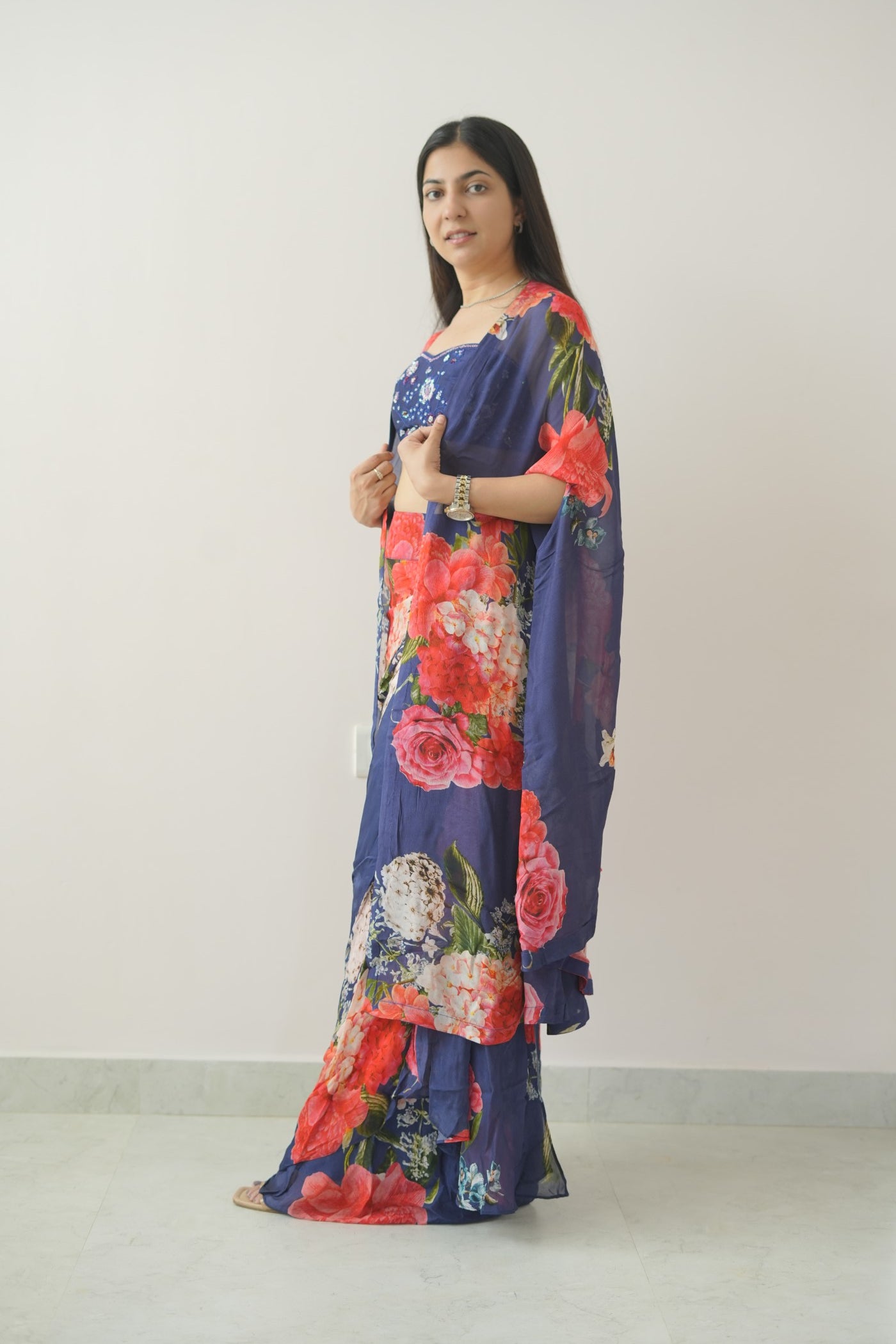 4 Designer Floral Shrug Set
