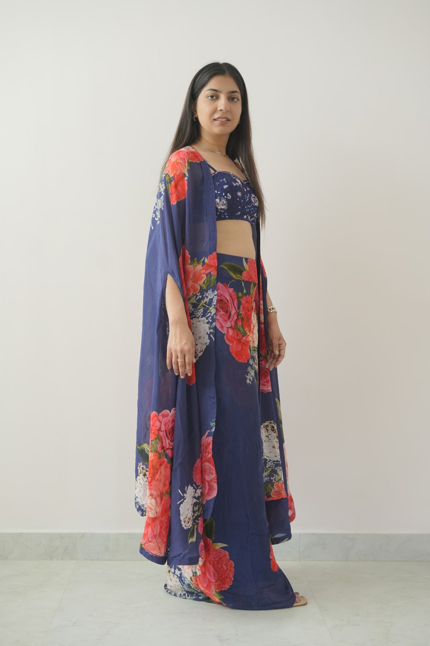 4 Designer Floral Shrug Set