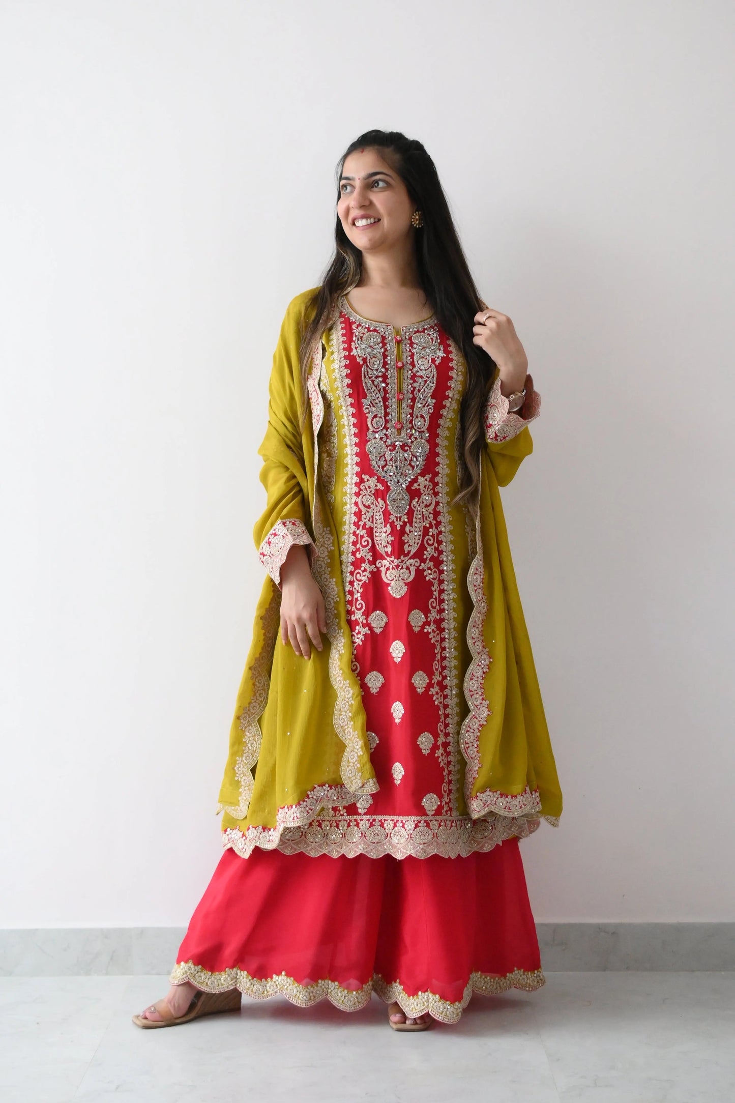 Green mehandi punjabi set - TBFO