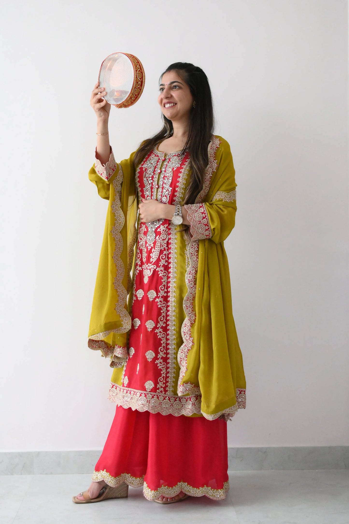 Green mehandi punjabi set - TBFO
