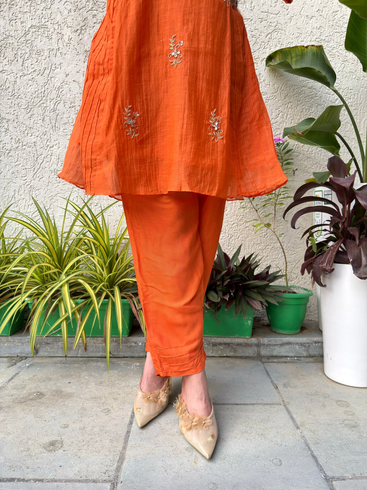 Masti ke Rang Orange Mal Cotton Coord Set β Vibrant Two-Piece Outfit for Women