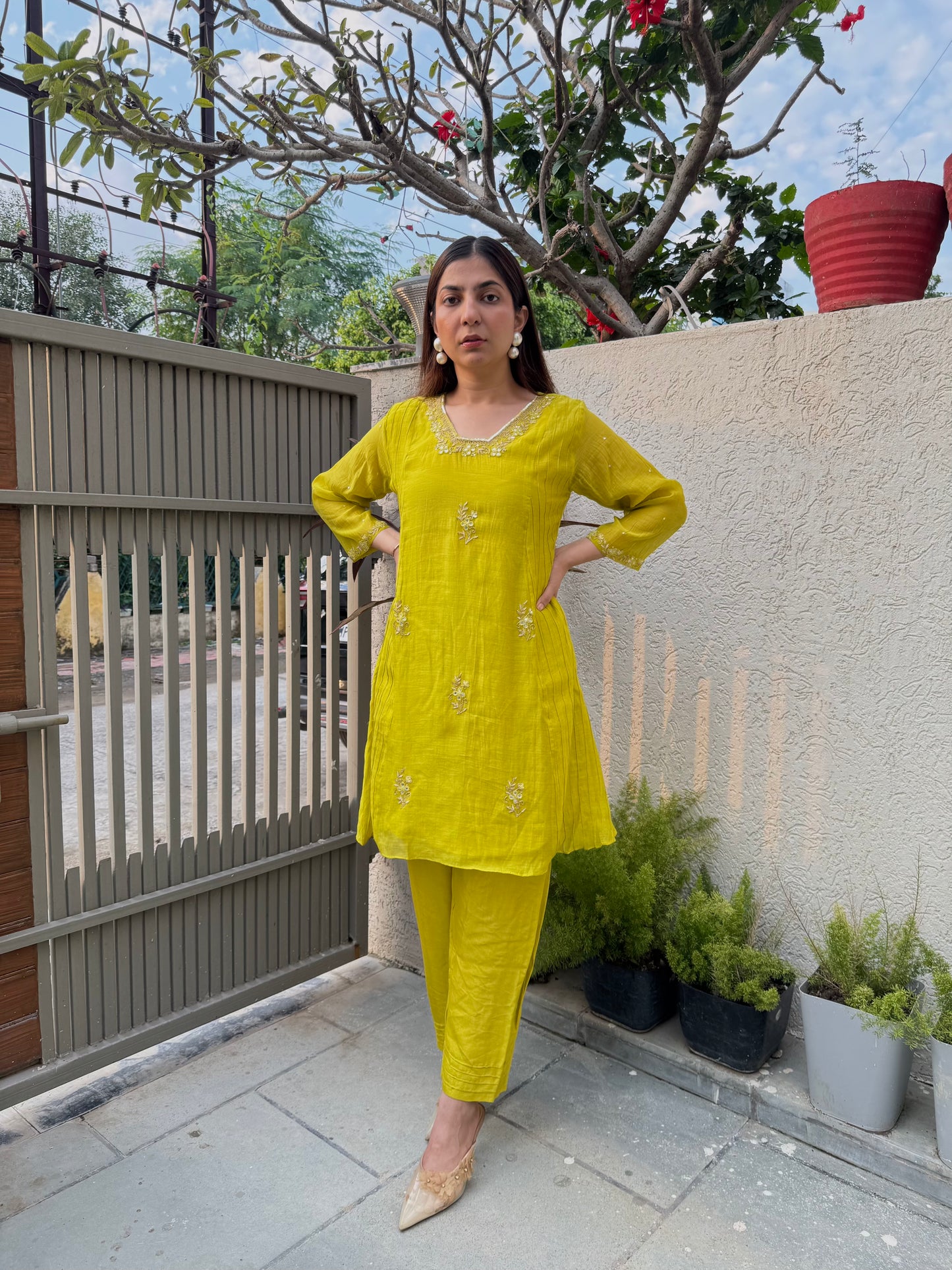 Masti ke Rang Yellow Mal Cotton Coord Set β Vibrant Two-Piece Outfit for Women