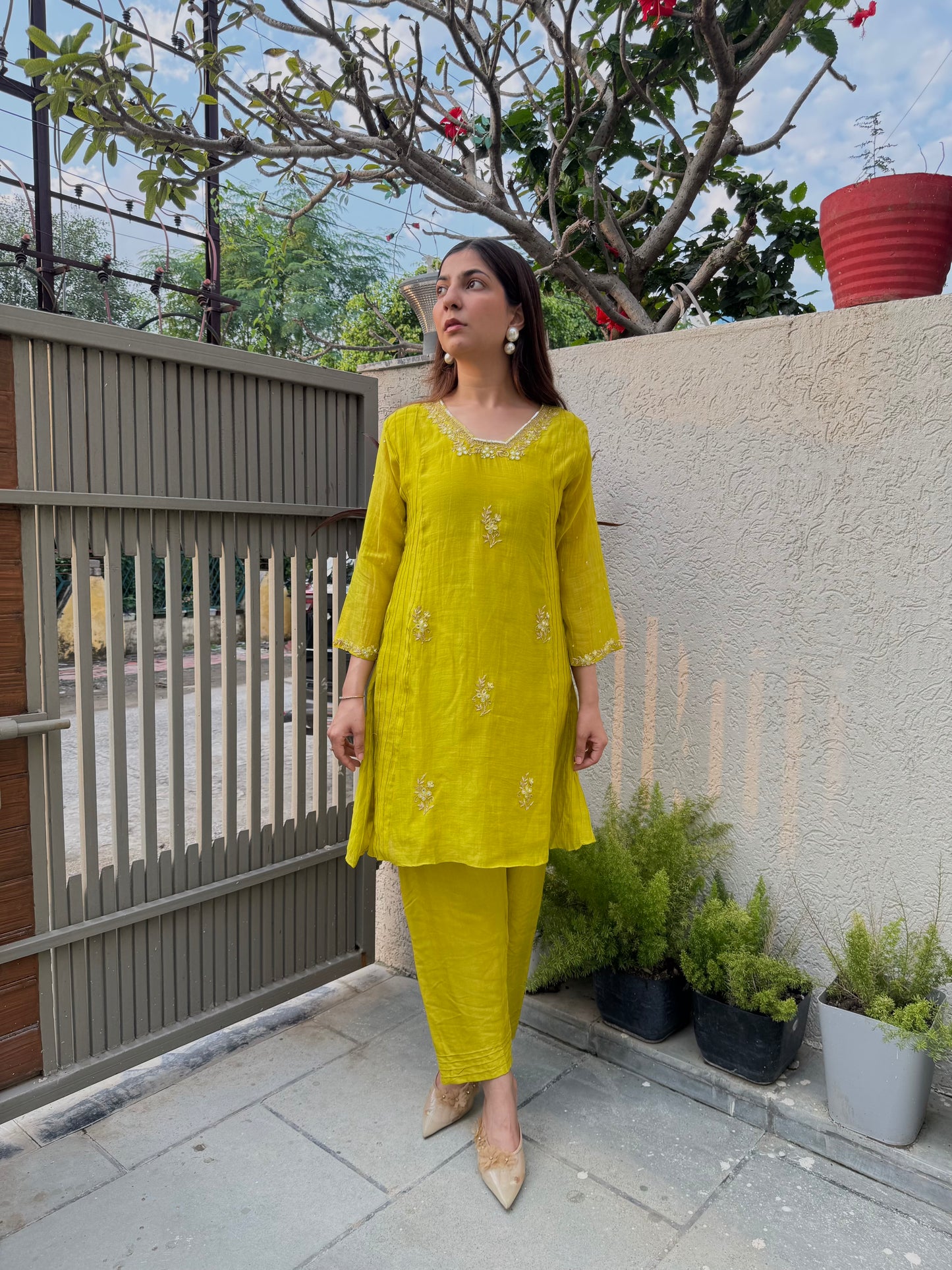 Masti ke Rang Yellow Mal Cotton Coord Set β Vibrant Two-Piece Outfit for Women