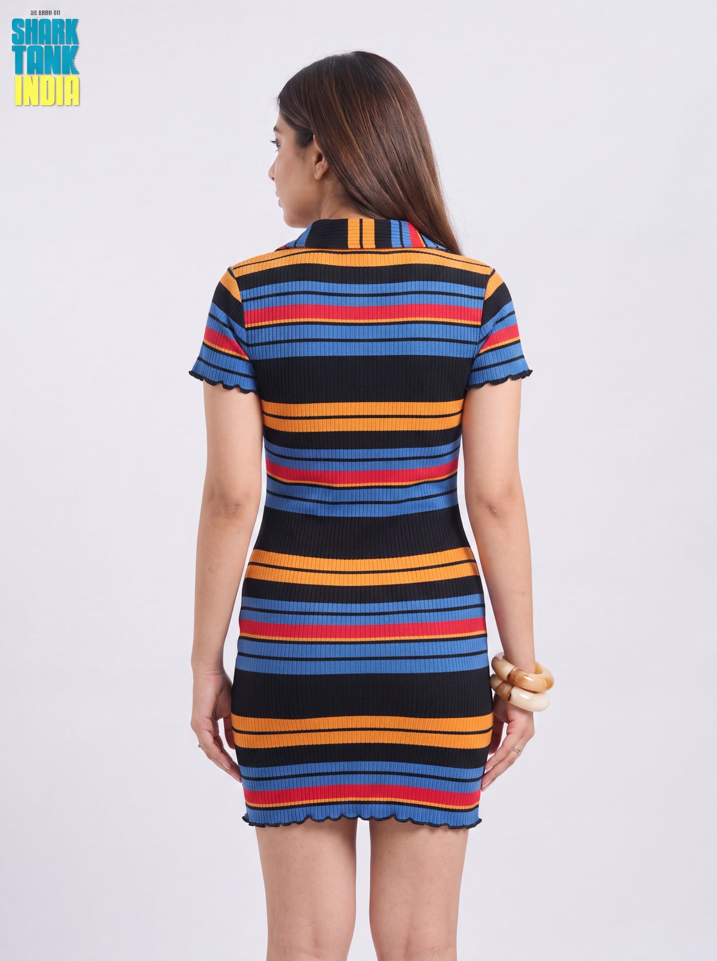 Tbfo Retro Stripe Knit Mini Dress
