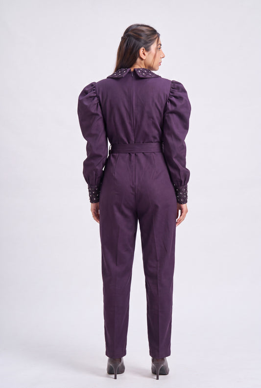 Tbfo Regal Embellished Belted Jumpsuit