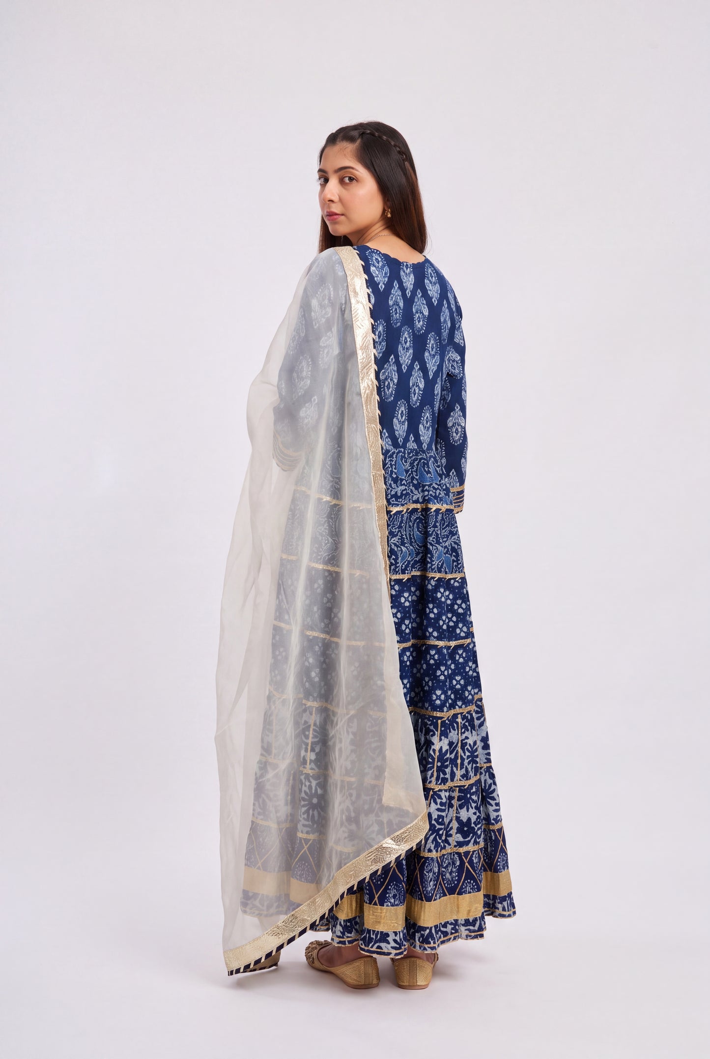 Tbfo Indigo Noor Anarkali Set