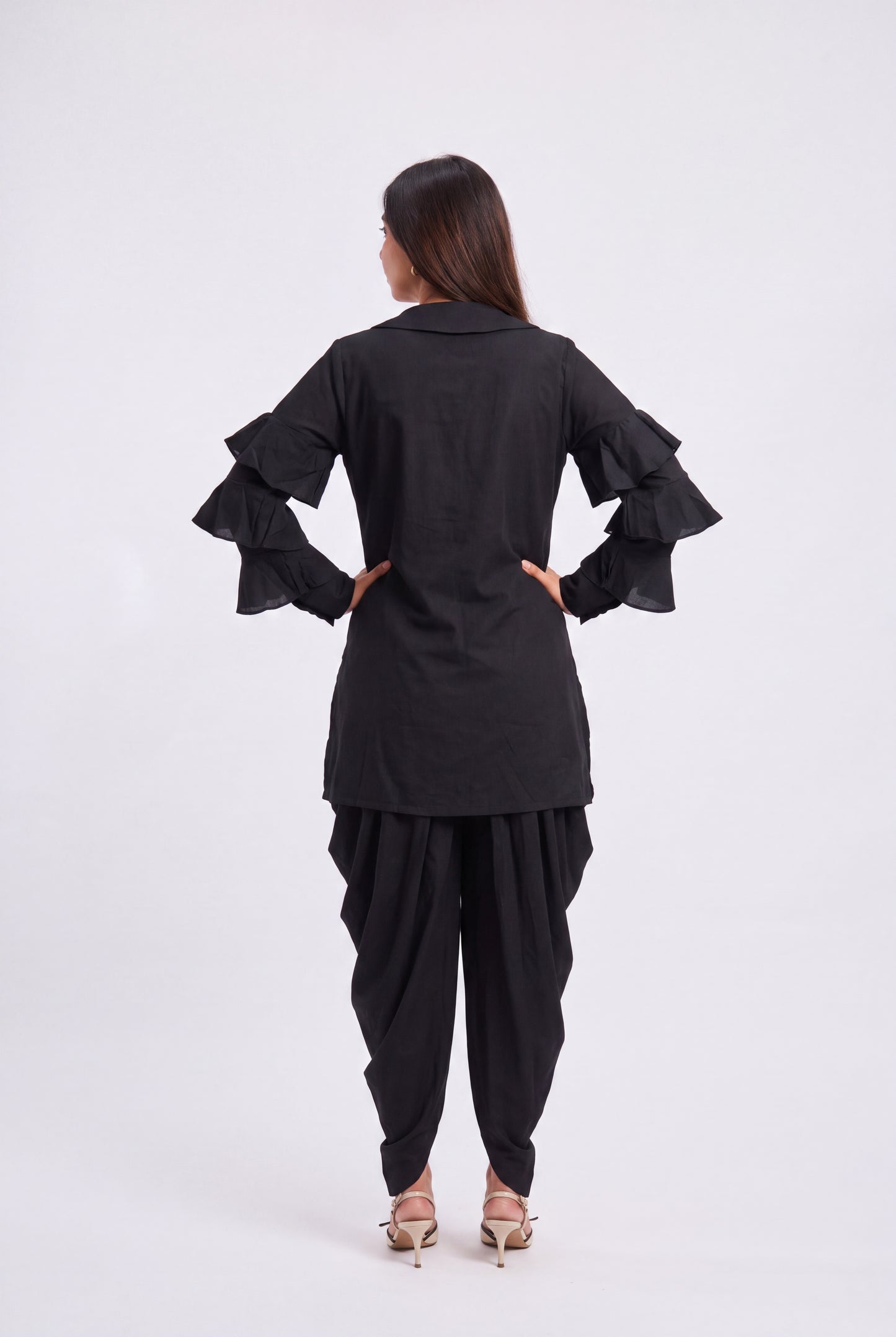 Tbfo Noir Bloom Dhoti Set
