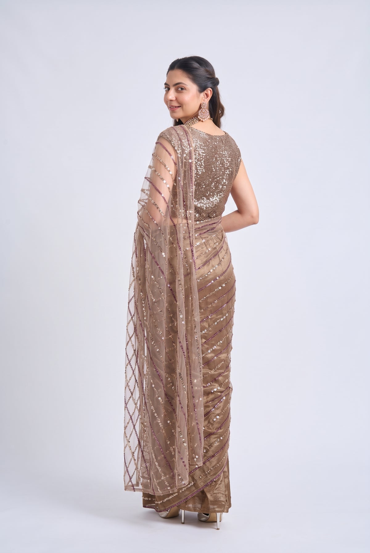 Tbfo Saree Era – Sequin Embellished Designer Saree