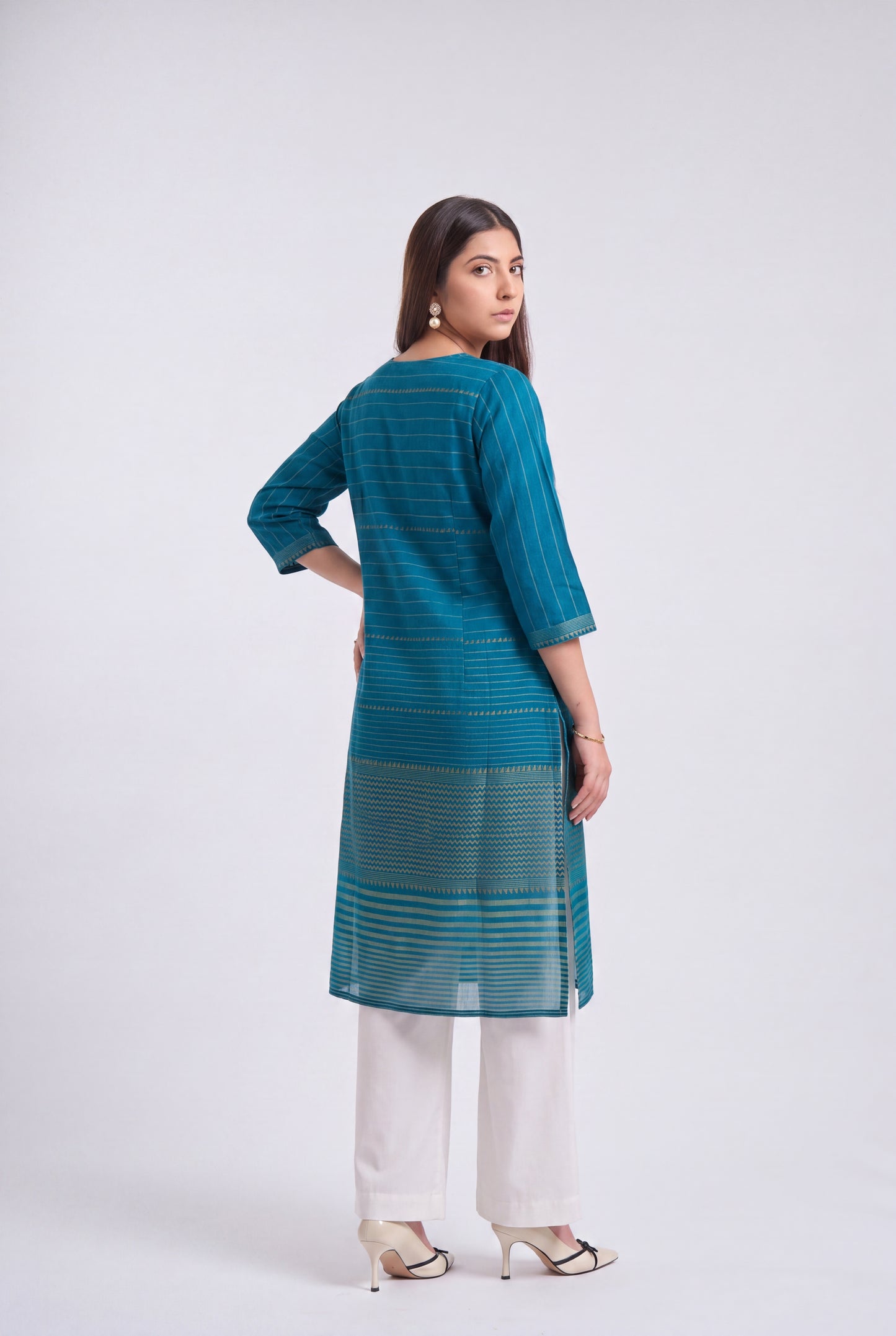 Tbfo Blue Tide Kurta Set
