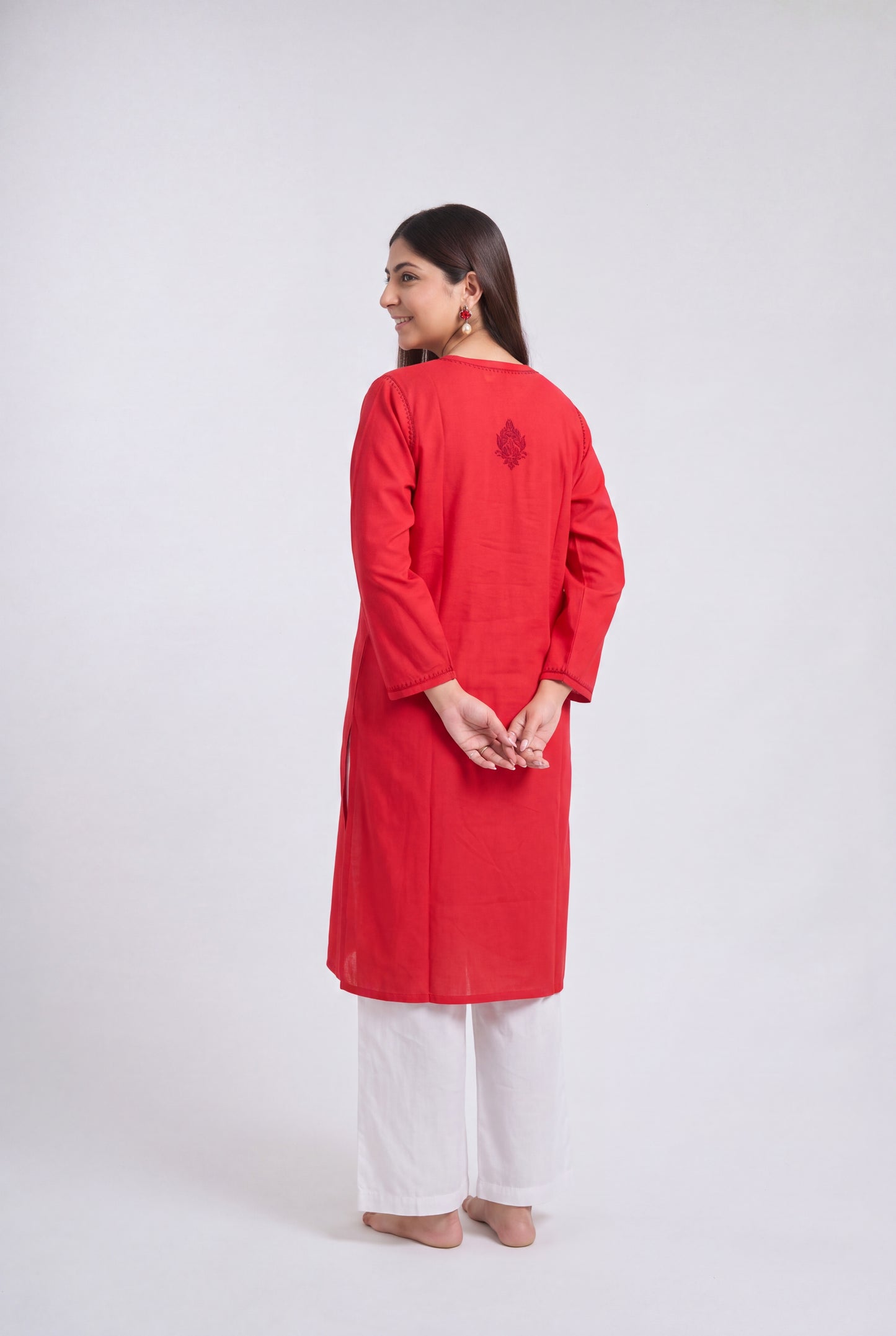 Tbfo Saffron Soul Red Kurta Set