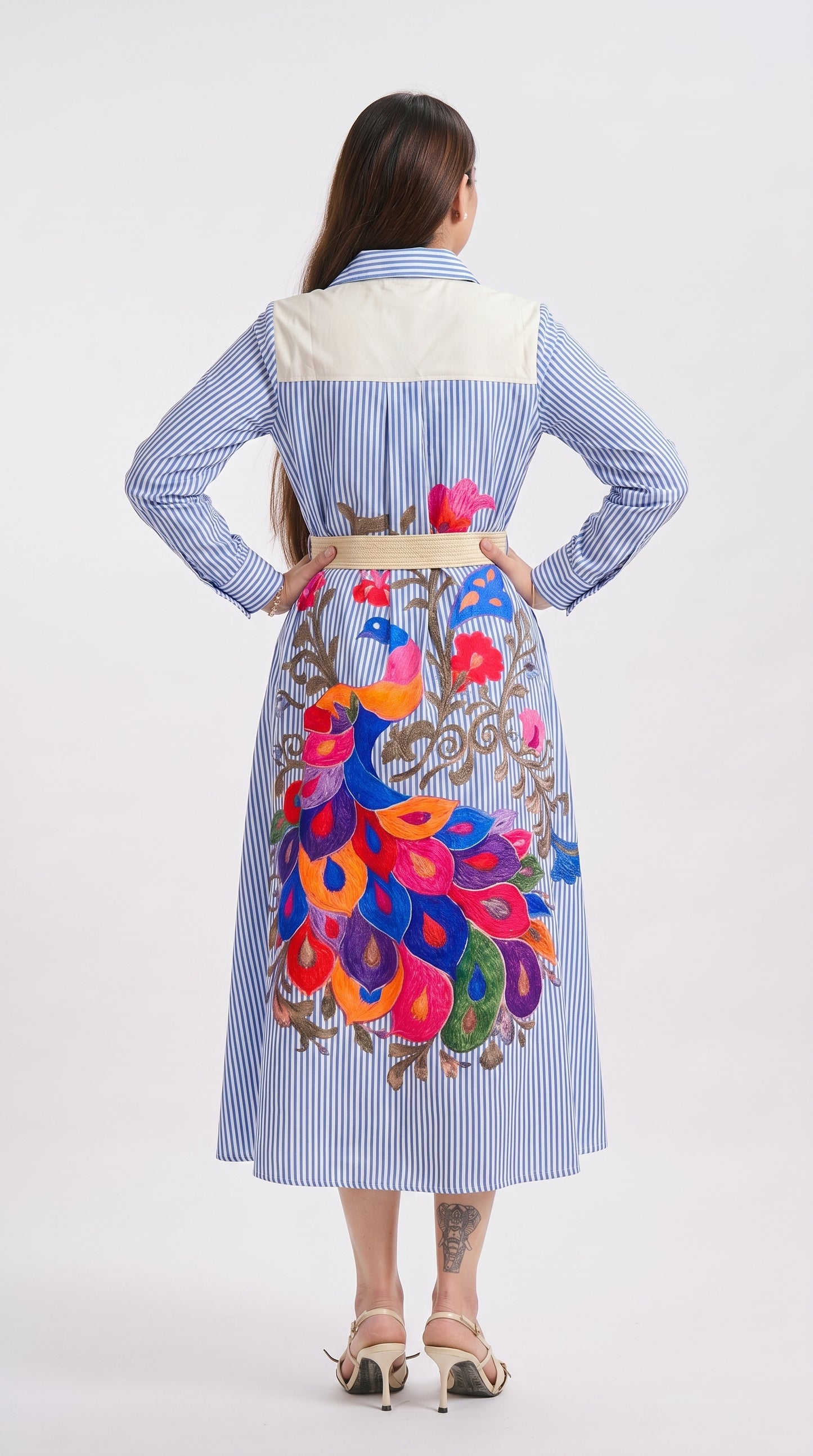 Tbfo Collaberation Blue Multi Dress