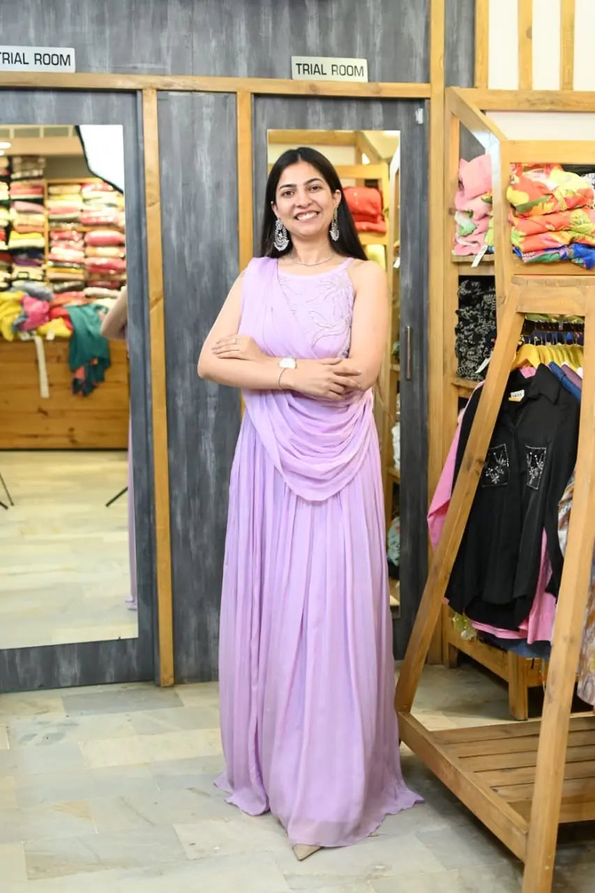 Drape gown - lavender - TBFO