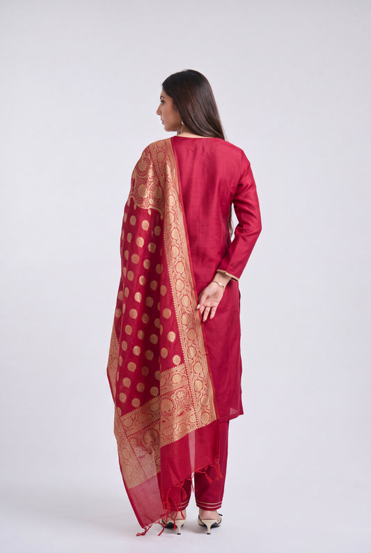 Tbfo Aafreen Banarasi Suit Set