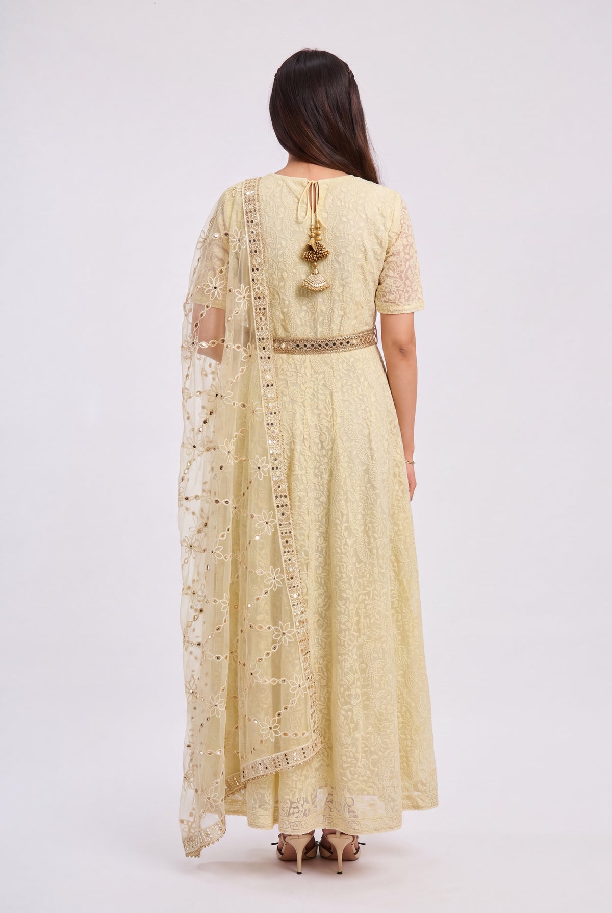 Tbfo Ivory Bloom Anarkali