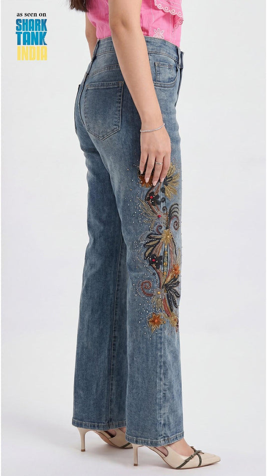 Tbfo Peacock Blue Jeans