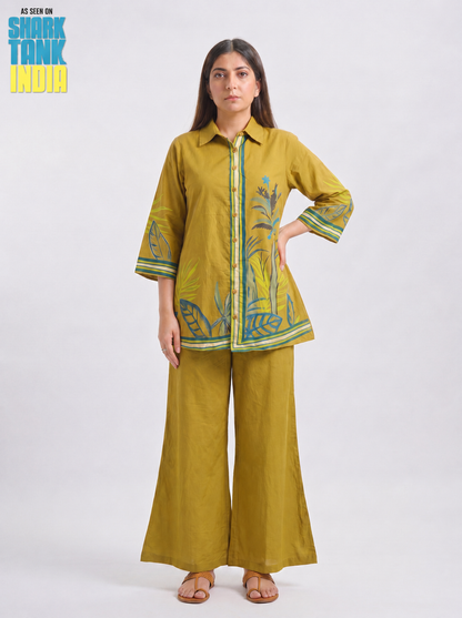 Tbfo Dubai Desert Safari Mustard Coord Set
