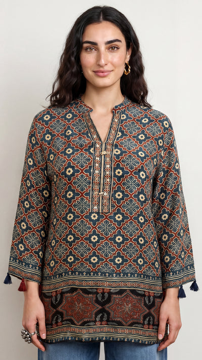 Tbfo Airak Teal Blue Top