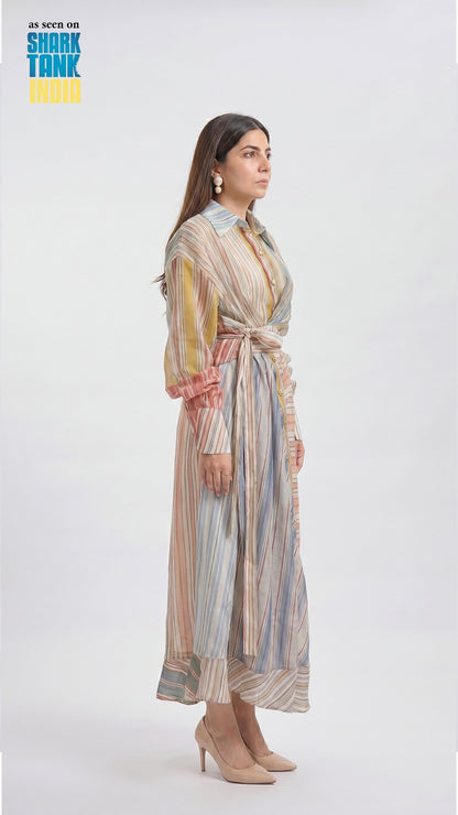 Tbfo Passport Ready Long Multi-Color Dress