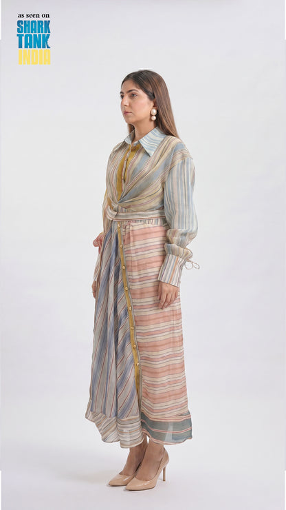 Tbfo Passport Ready Long Multi-Color Dress