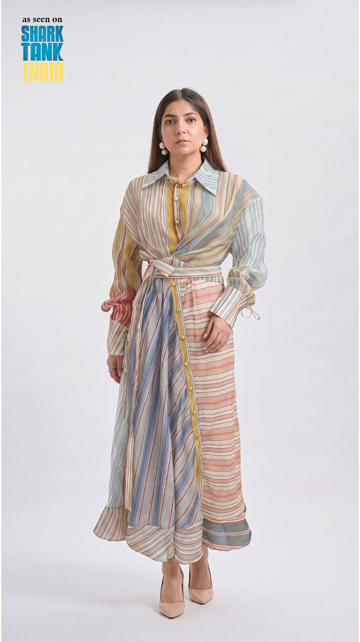 Tbfo Passport Ready Long Multi-Color Dress