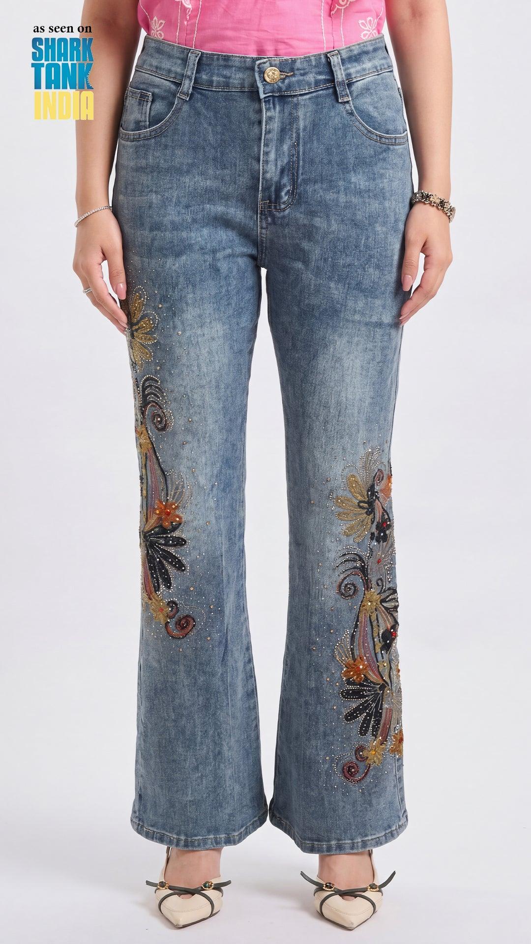 Tbfo Peacock Blue Jeans