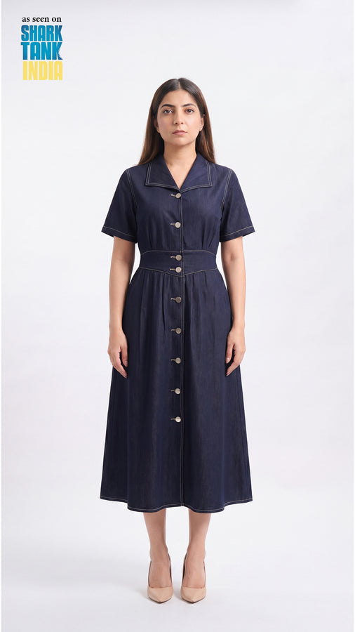 Tbfo Smoothly Soaber Blue Dress