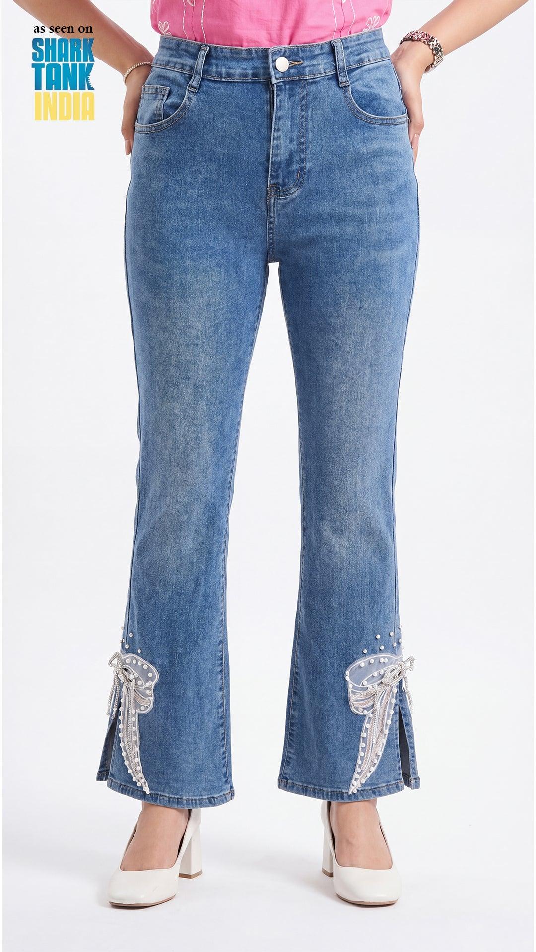 Tbfo Little Bow Blue Jeans