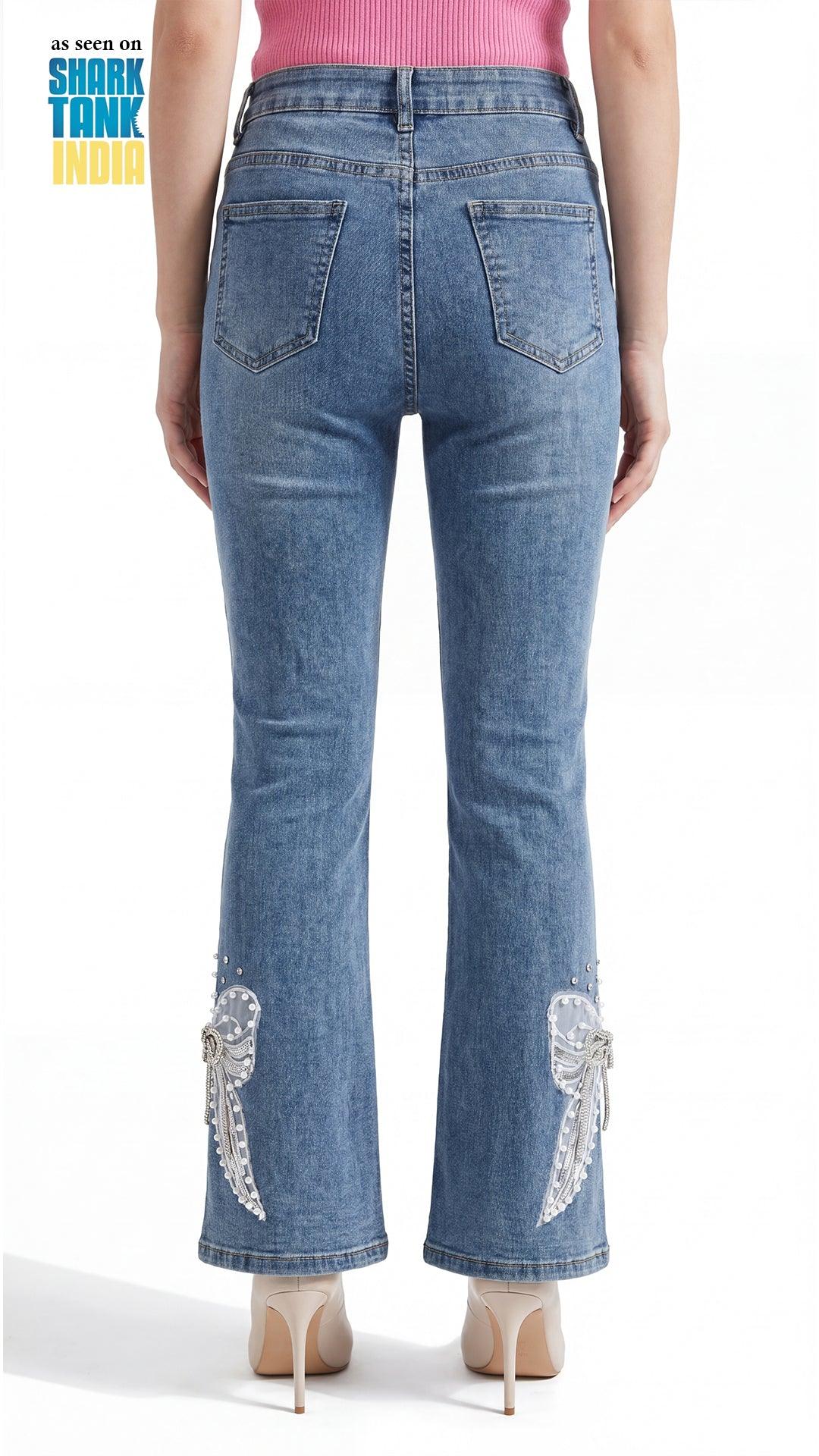 Tbfo Little Bow Blue Jeans