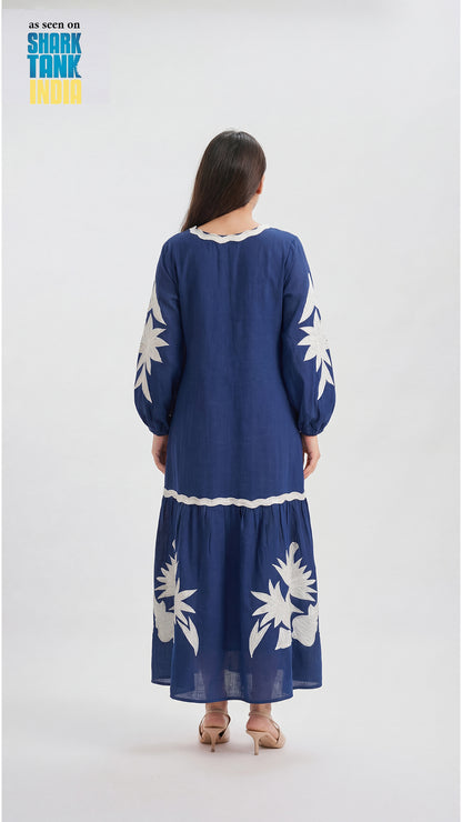 Tbfo Pen Apple Pineapple Dress Royal Blue