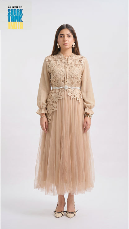 Tbfo So Soil Dress Sand Beige