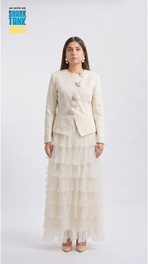 Tbfo Parchaai Cream Coord Set