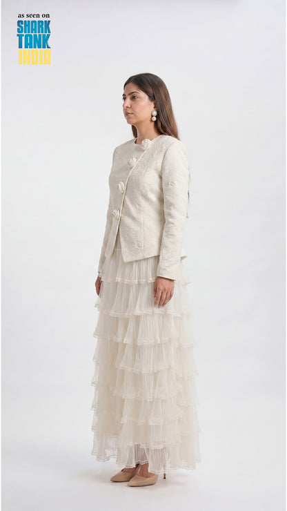 Tbfo Parchaai Cream Coord Set