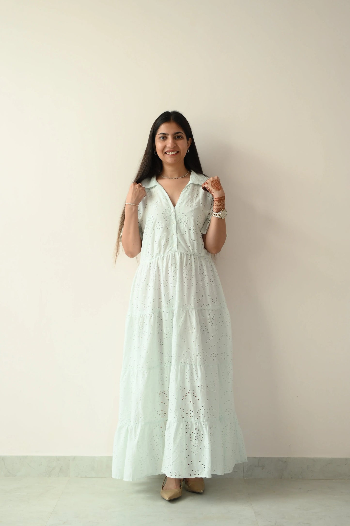Light schiffli dress - TBFO