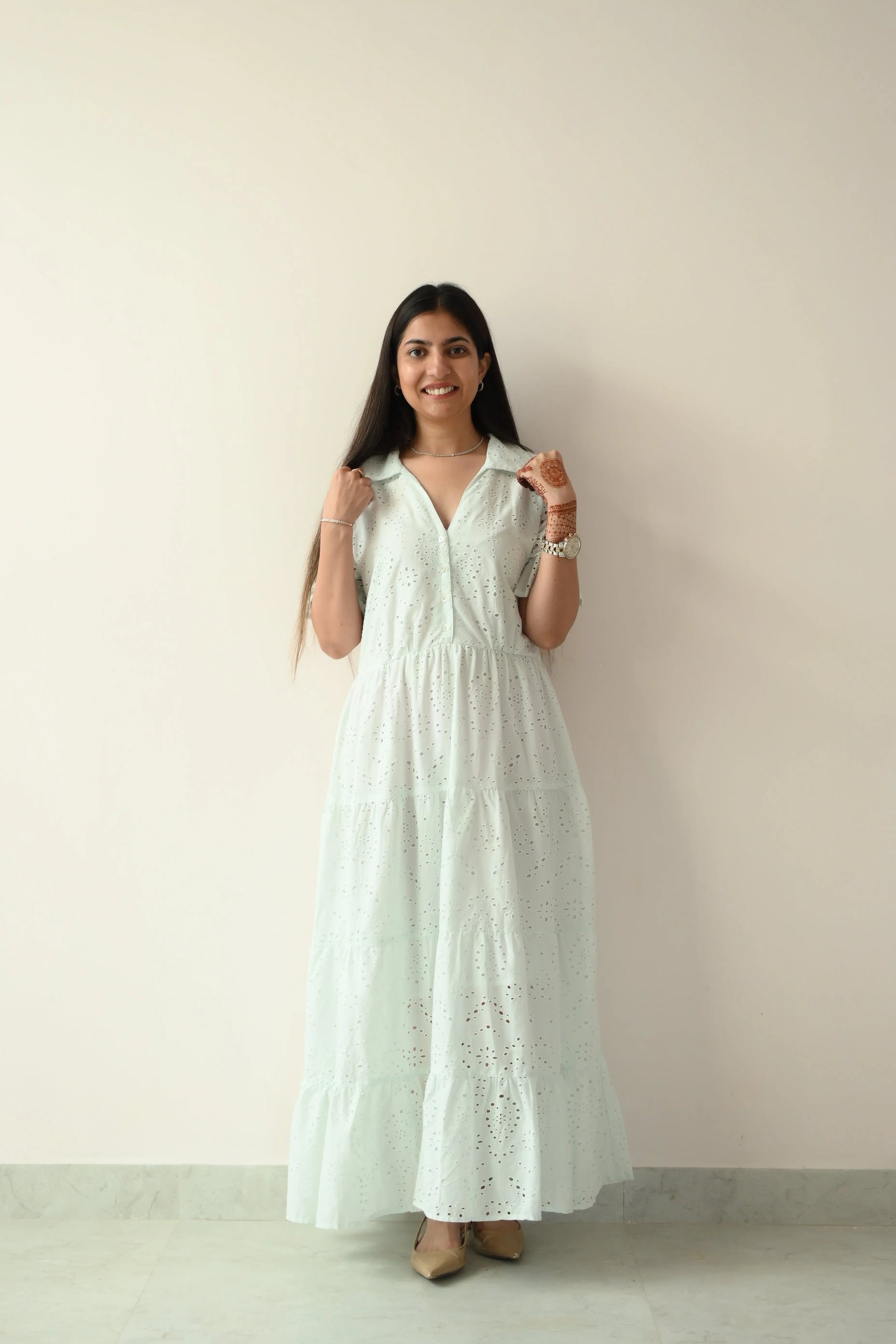 Light schiffli dress - TBFO