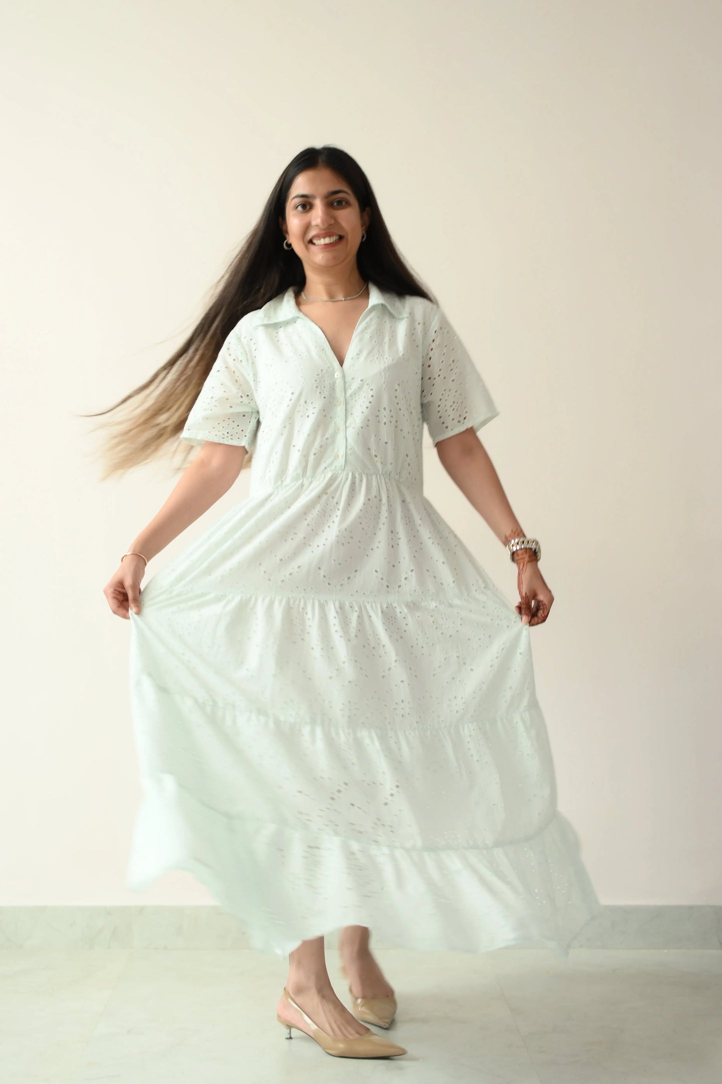 Light schiffli dress - TBFO
