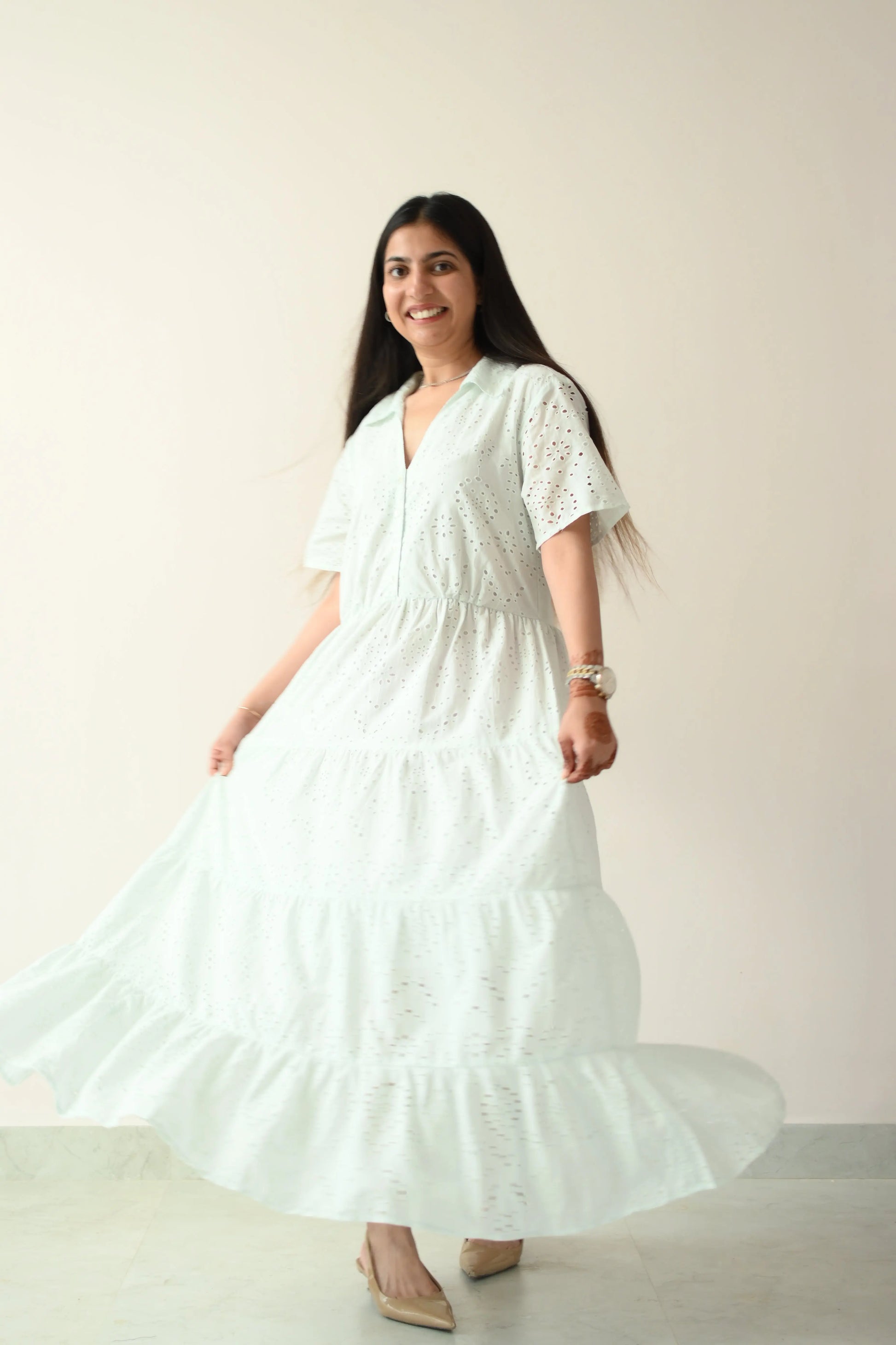 Light schiffli dress - TBFO