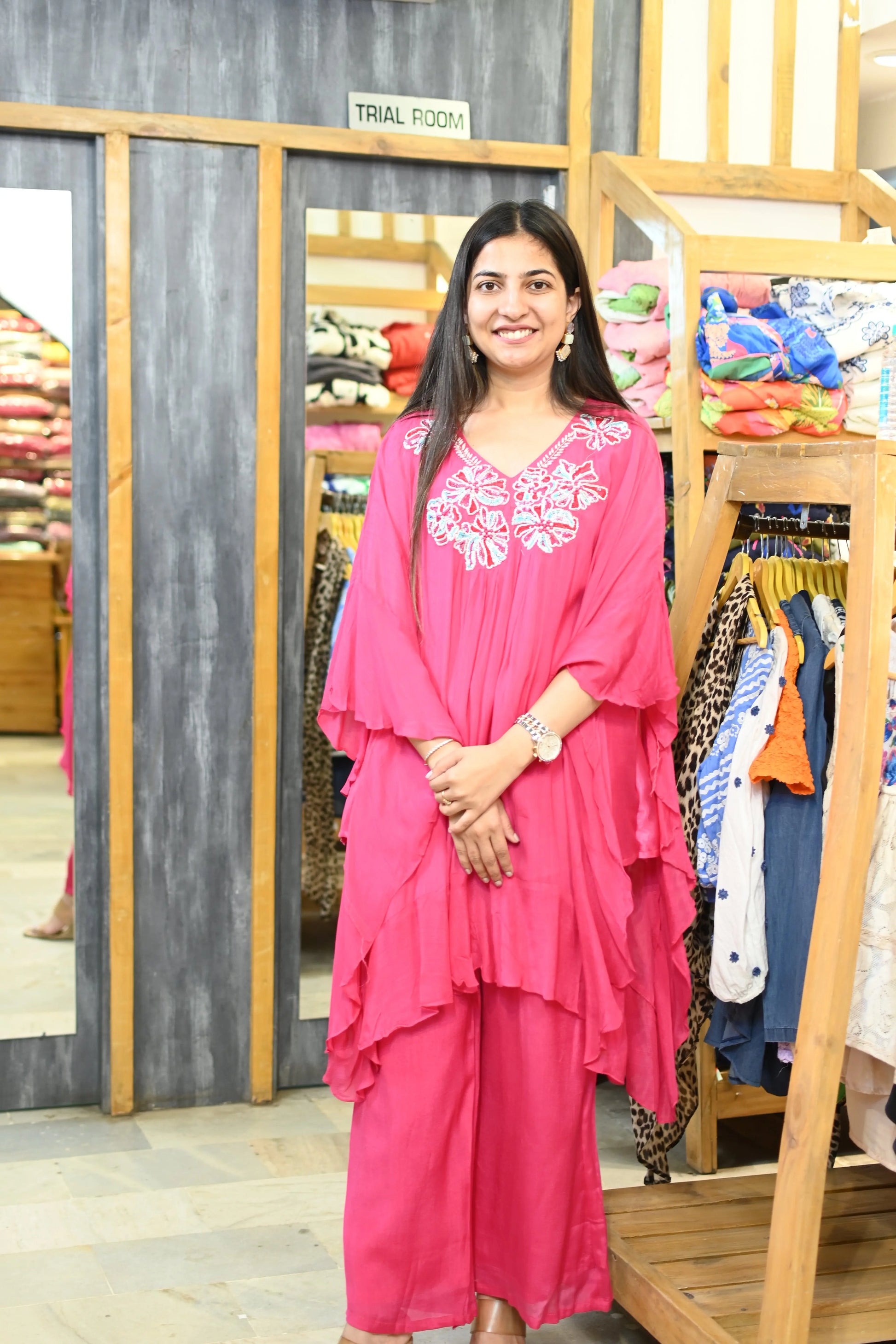 Flower kaftan set - pink - TBFO