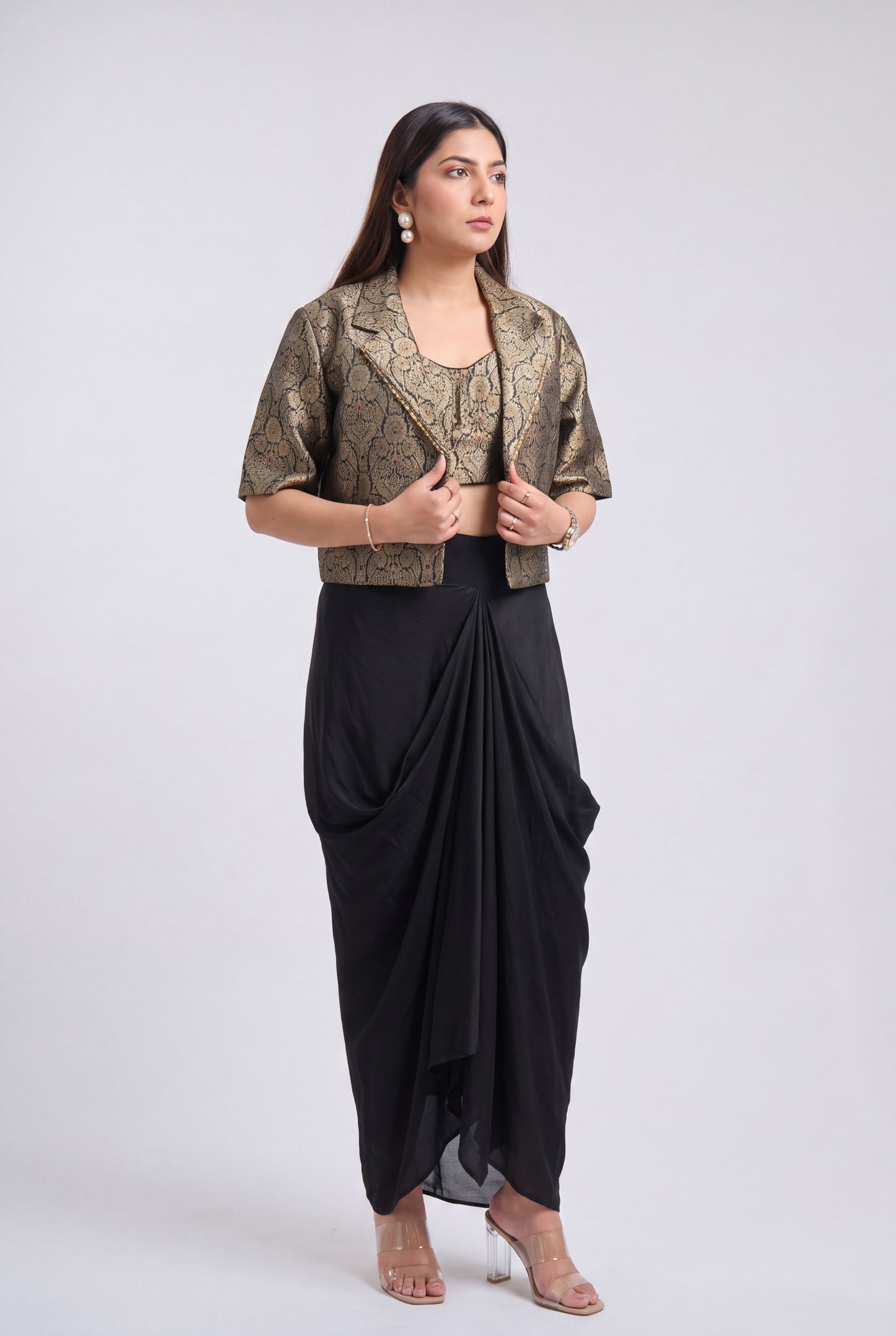 Tbfo Zari Jacket Coord Set
