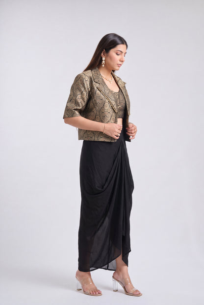 Tbfo Zari Jacket Coord Set
