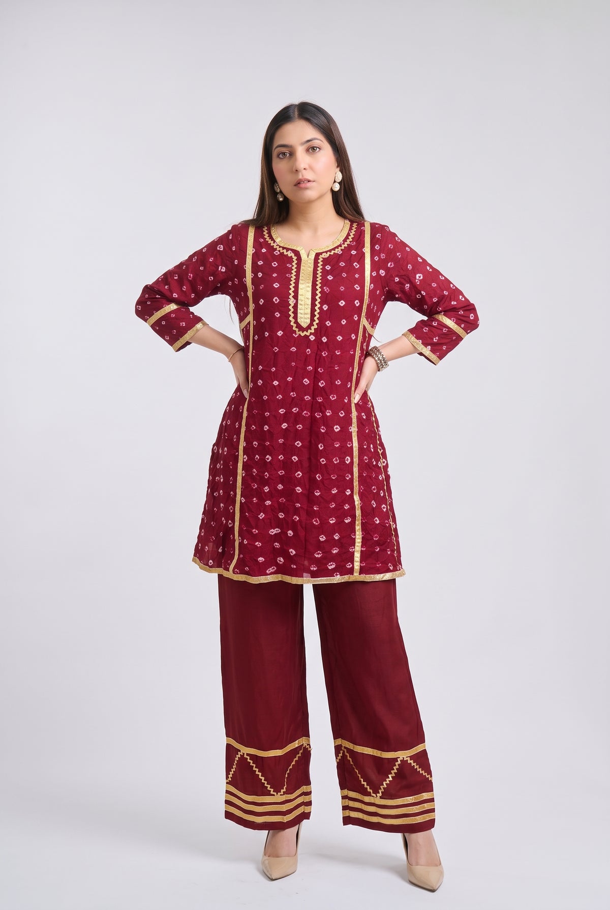 Tbfo Bandhu Embroidered Kurta & Pant Set