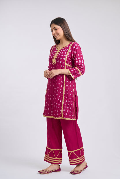 Tbfo Bandhu Embroidered Kurta & Pant Set