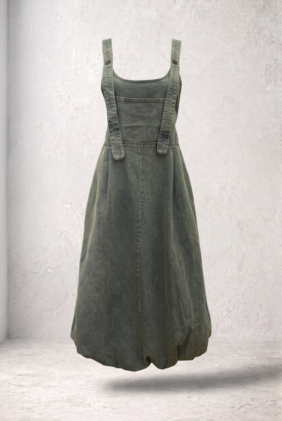 Tbfo Tbfo Young Dumb Broke –  Sage Green Pinafore Bubble Dress