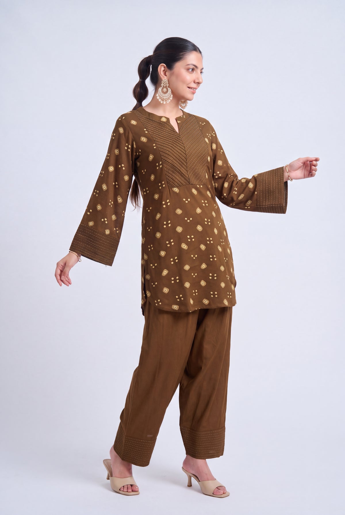 Tbfo Pink Candy – Printed Kurta Pant Set