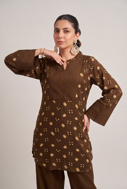 Tbfo Pink Candy – Printed Kurta Pant Set