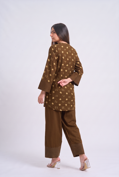 Tbfo Pink Candy – Printed Kurta Pant Set
