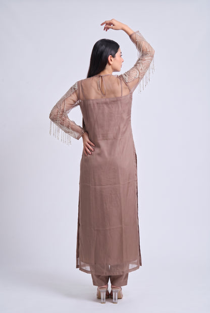 Tbfo Bestie Ki Shadhi – Shimmer Embellished Kurta Pant Set with Dupatta