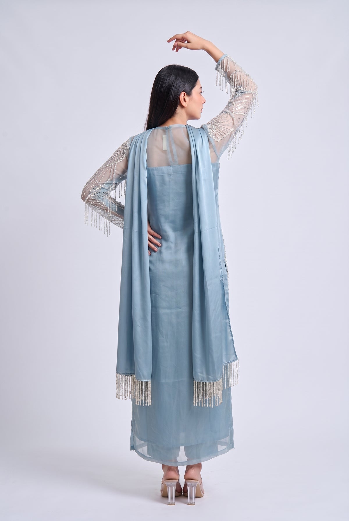 Tbfo Bestie Ki Shadhi – Shimmer Embellished Kurta Pant Set with Dupatta