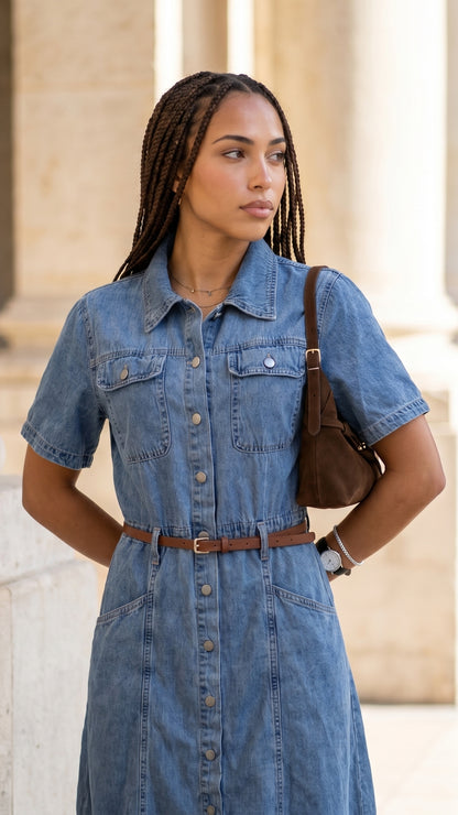 Tbfo Pet Friendly Blue Denim Dress
