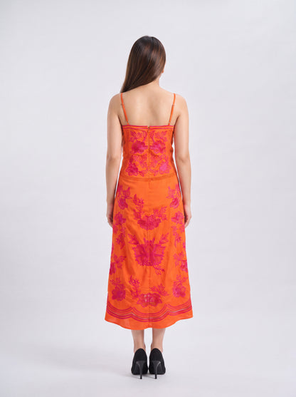 Tbfo Orange Orchid Dress